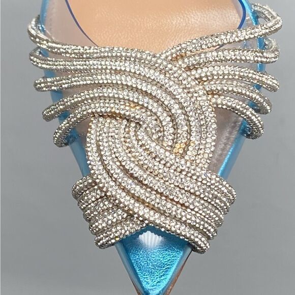 Aquazzura Gatsby Crystal-Embellished Slingback pumps size 35 - Picture 9 of 13